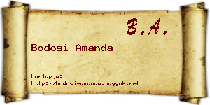Bodosi Amanda névjegykártya